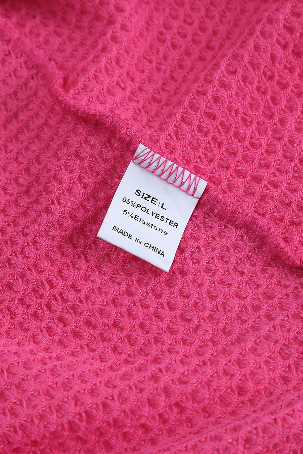 Pink Waffel Strickknopf auf Freizeithemd