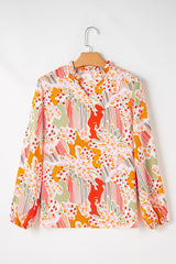 Chemise orange imprimée fendue *-A WOMAN WE LOVE