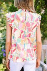 Blouse jaune à imprimé-A WOMAN WE LOVE