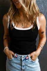 Débardeur noir à col en U *-A WOMAN WE LOVE