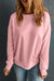 Classic solid pink crew neck sweatshirt