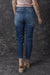 Skinny jeans high blue size aged effect with buttoned fly