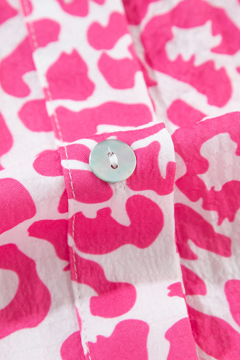 Mini-robe rose vif imprimée léopard *