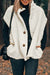 Chaqueta de cuello fuerte en beige sherpa