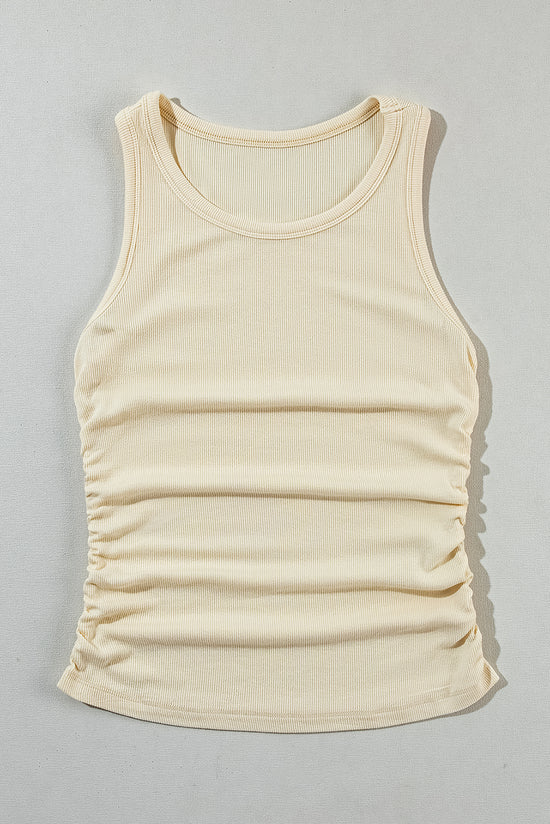 Slim Tank Top unida en el lado de albaricoque