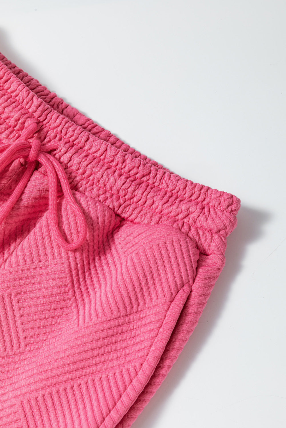 Tenue ample 2 pièces texturée ultra ample rose fraise