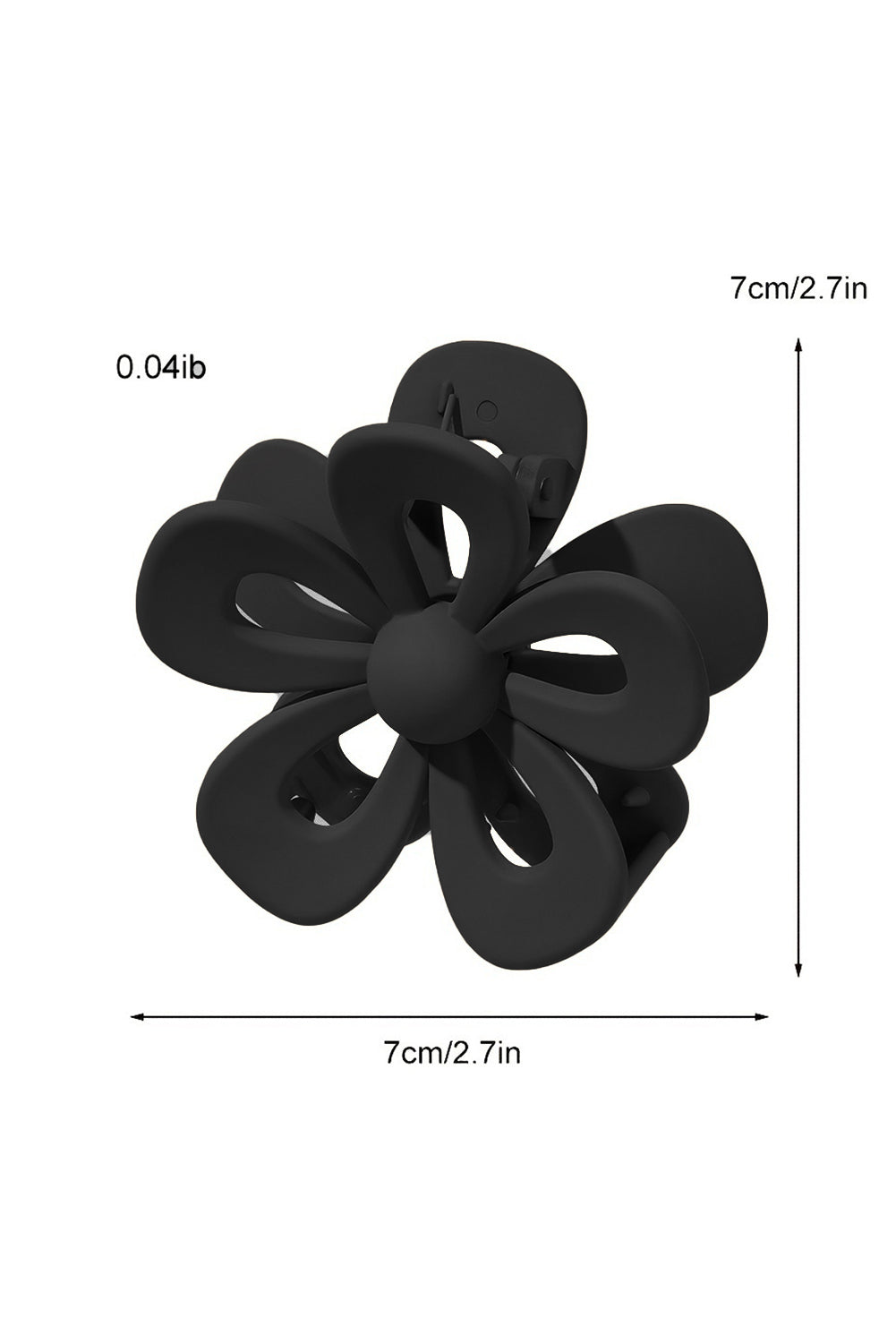 Pince à griffes en forme de fleur creuse noire douce