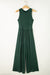 Blackish Green Sleeveless Wide Leg Cinched Waist Jumpsuit