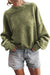 Green Crew Neck Drop Shoulder Sweatshirt