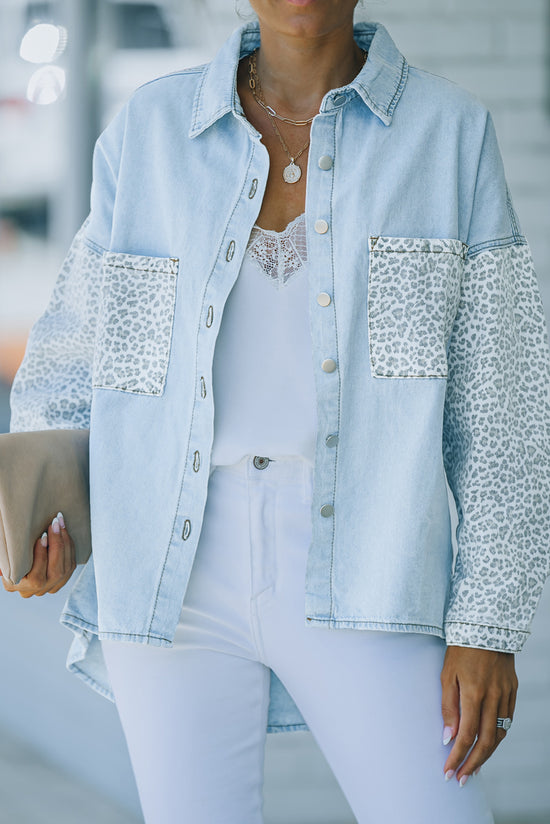 Chaqueta de leopardo de Bleu Ciel contrastada