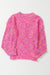 Decreeed sweater knitted with colored polka dots *