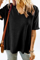 Gray t-shirt with high and bottom reverse
