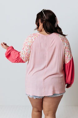 BLUSA CONTRASTING FLORAL POTHWORK *