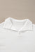 White long sleeve top with sporty collar and quilted texture