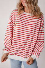 Sweat ample à col rond et épaules tombantes *