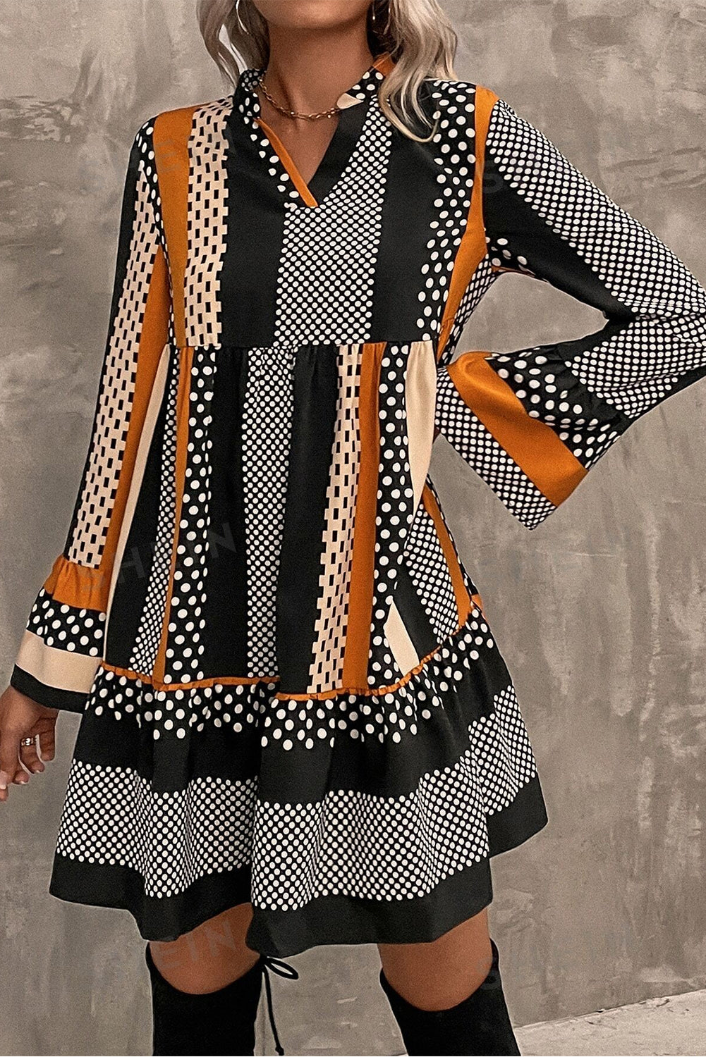 Robe à Imprimés Variés *