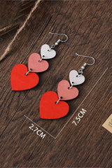 Boucle d'oreille pendante à plusieurs niveaux en forme de cœur rouge pour la Saint-Valentin-A WOMAN WE LOVE