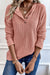 Tan Pink - Top de tejido texturizado de Henley picado