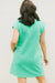 Mint Green Textured Cap Sleeve T-Shirt Dress