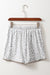 Shorts informales de leopardo blanco *