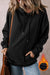 Black thick hoodie with kangaroo pocket and fleece-lined drawstring