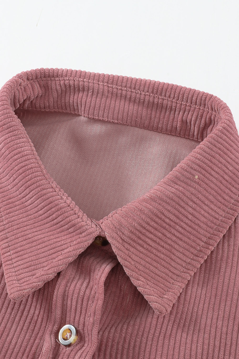 Pink Cord Button Pocket Shirt