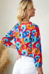 Blouse à manches 3/4 et col  rose-A WOMAN WE LOVE