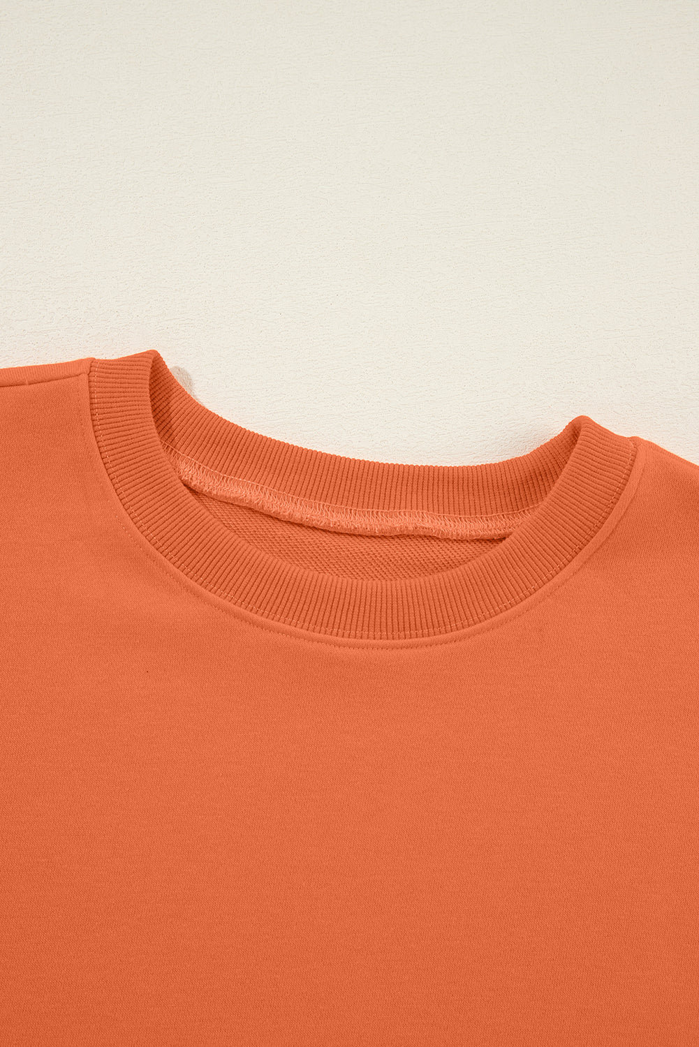 Orange massiver klassischer Crewneck Pullover Sweatshirt