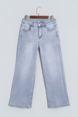 Beau Blue Sparkle Detail Western Casual Shift Jeans