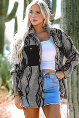 Aztec gray jacket with contrasting chest pockets *
