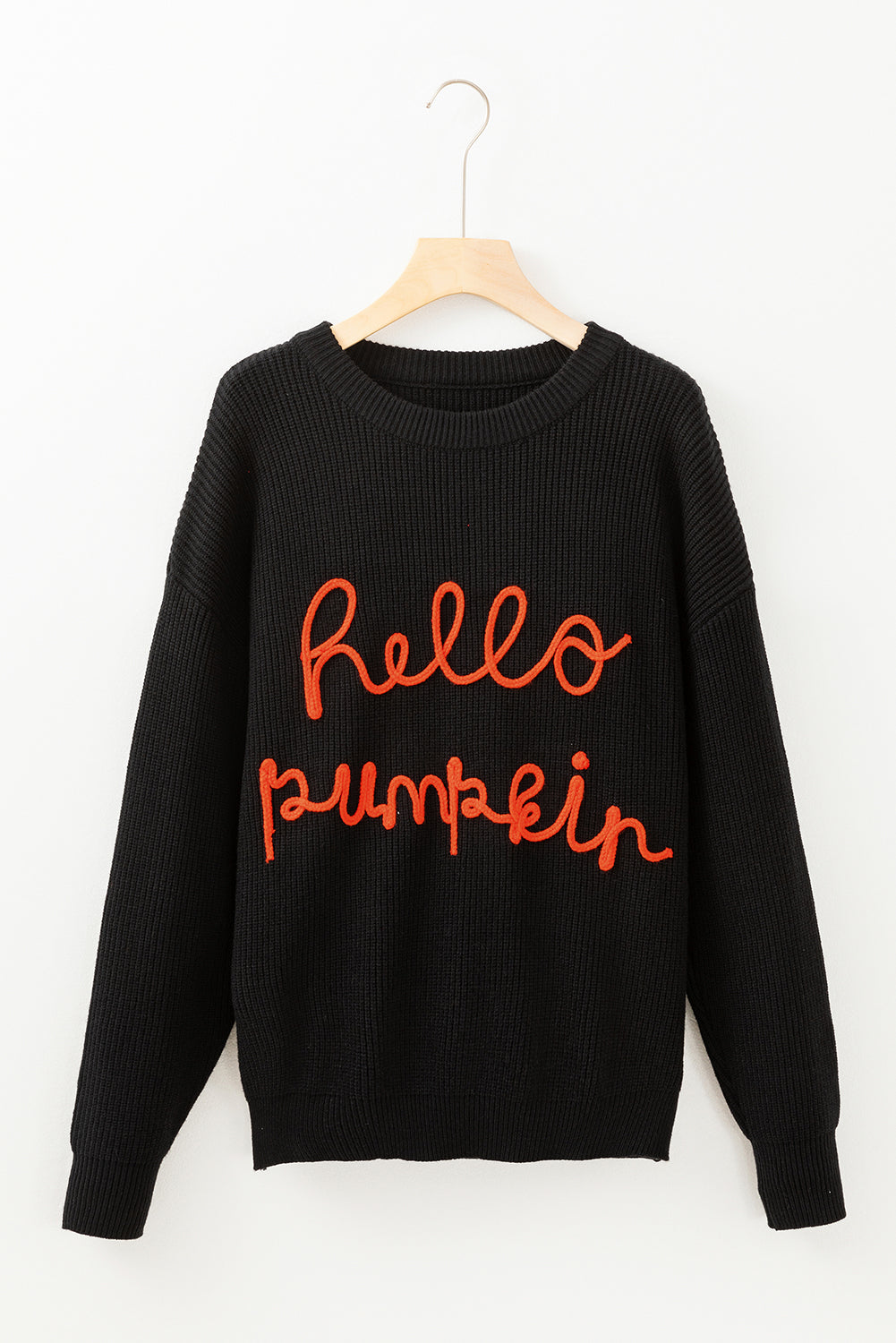 Hello Pumpkin Black Graphic Sweater