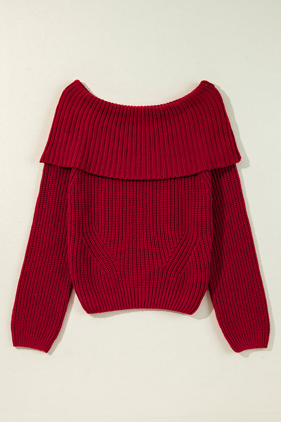 Red Racing Red Trudgeted Tricot Step Sweater