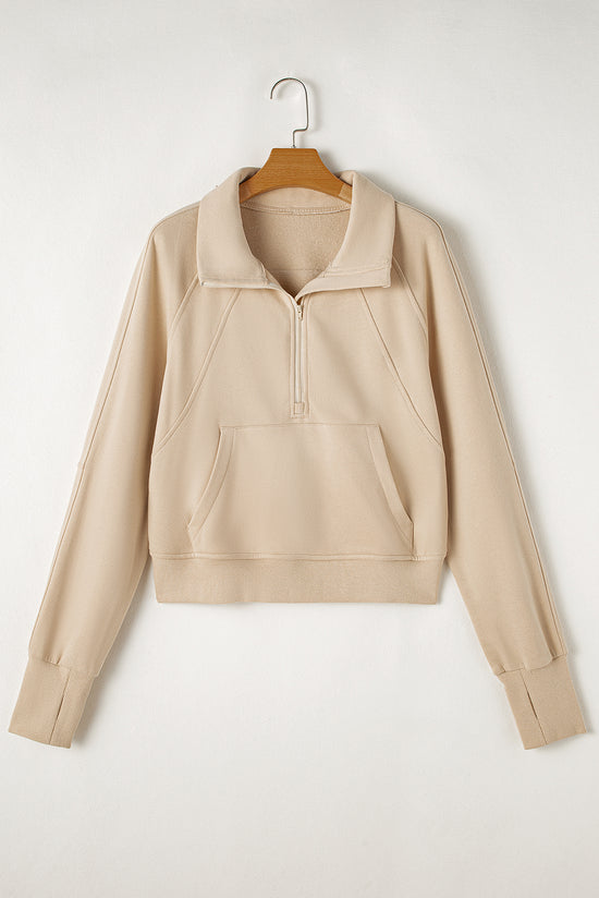 Zipped sword-to-collar sweatshirt *