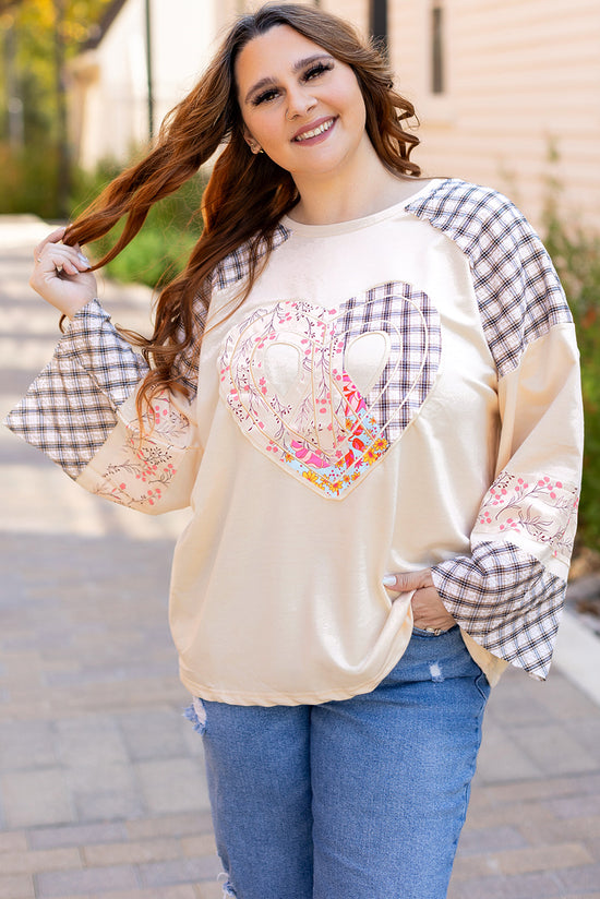 Long sleeve top wide with floral pattern *