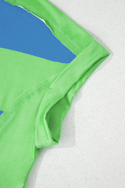 Color Block Blue Blue T-shirt *