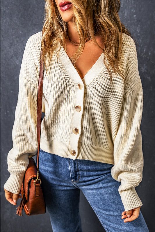 BEIGE CARDIGAN CARCO A BUSCHIO MOLTO