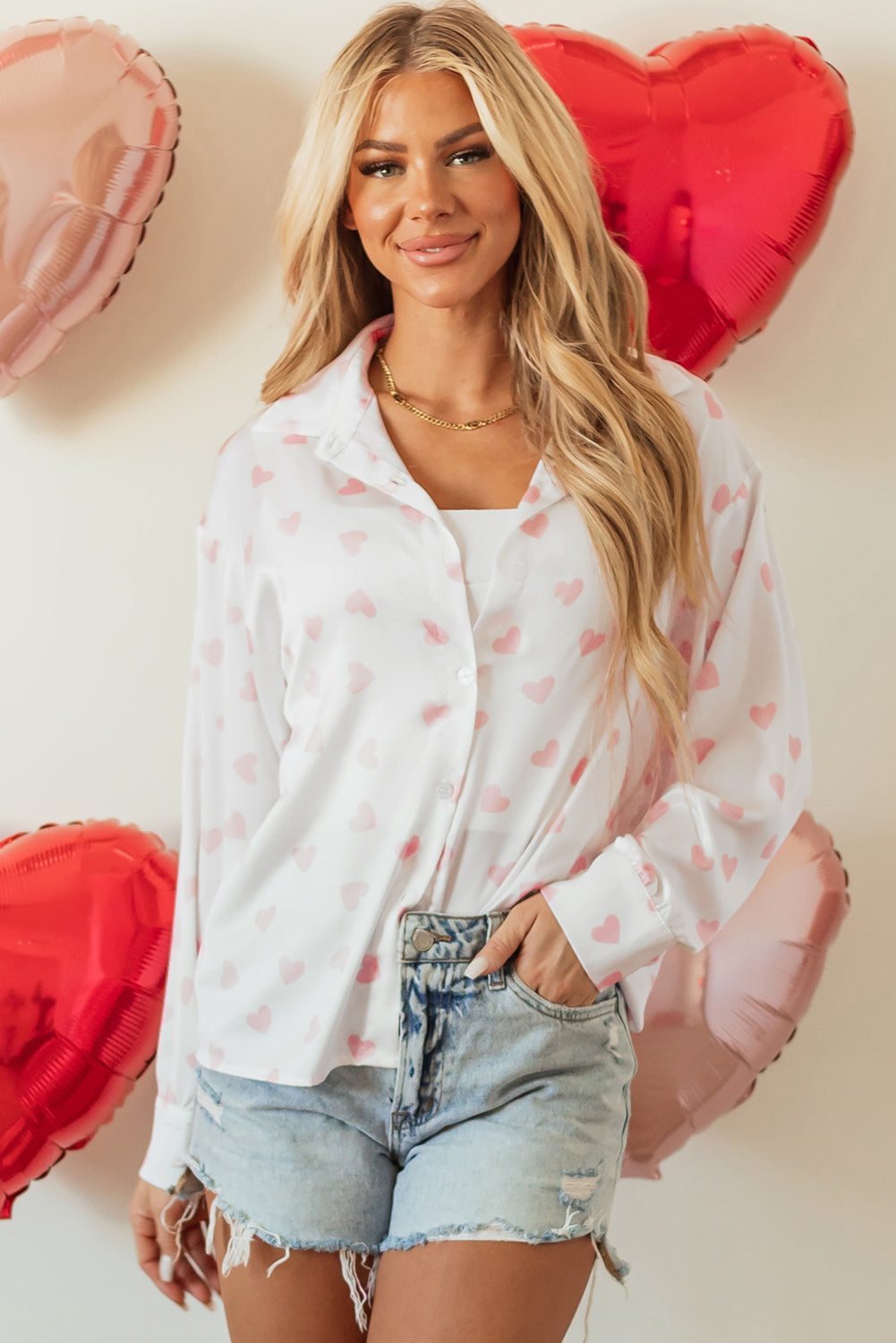 Chemise blanche à manches bouffantes *-A WOMAN WE LOVE