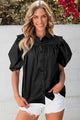 Black -free shirt with puffy sleeves