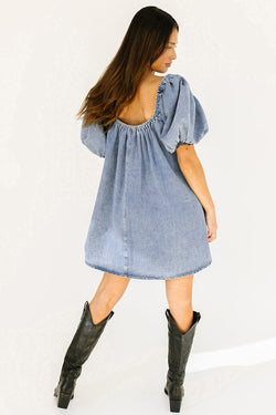 Dank babydoll dress in square collar *