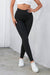 Black High Waisted Criss Cross Tummy Control Leggings