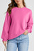 UNE Round neck sweatshirt and drooping shoulders