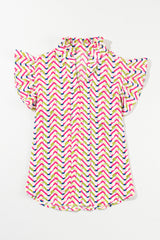 Blouse multicolore  à volants-A WOMAN WE LOVE