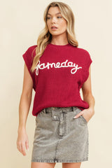 Racing Red Game Day Rugby Football Saison Pull Gilet
