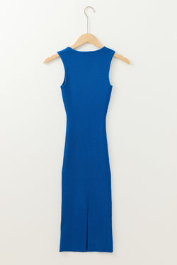 Sleeveless mid-length sweater dress *