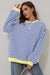 Over-dimensioned blue striped sweatshirts *