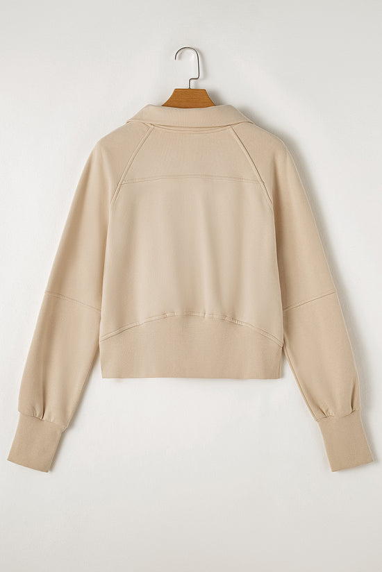 Zipped sword-to-collar sweatshirt *