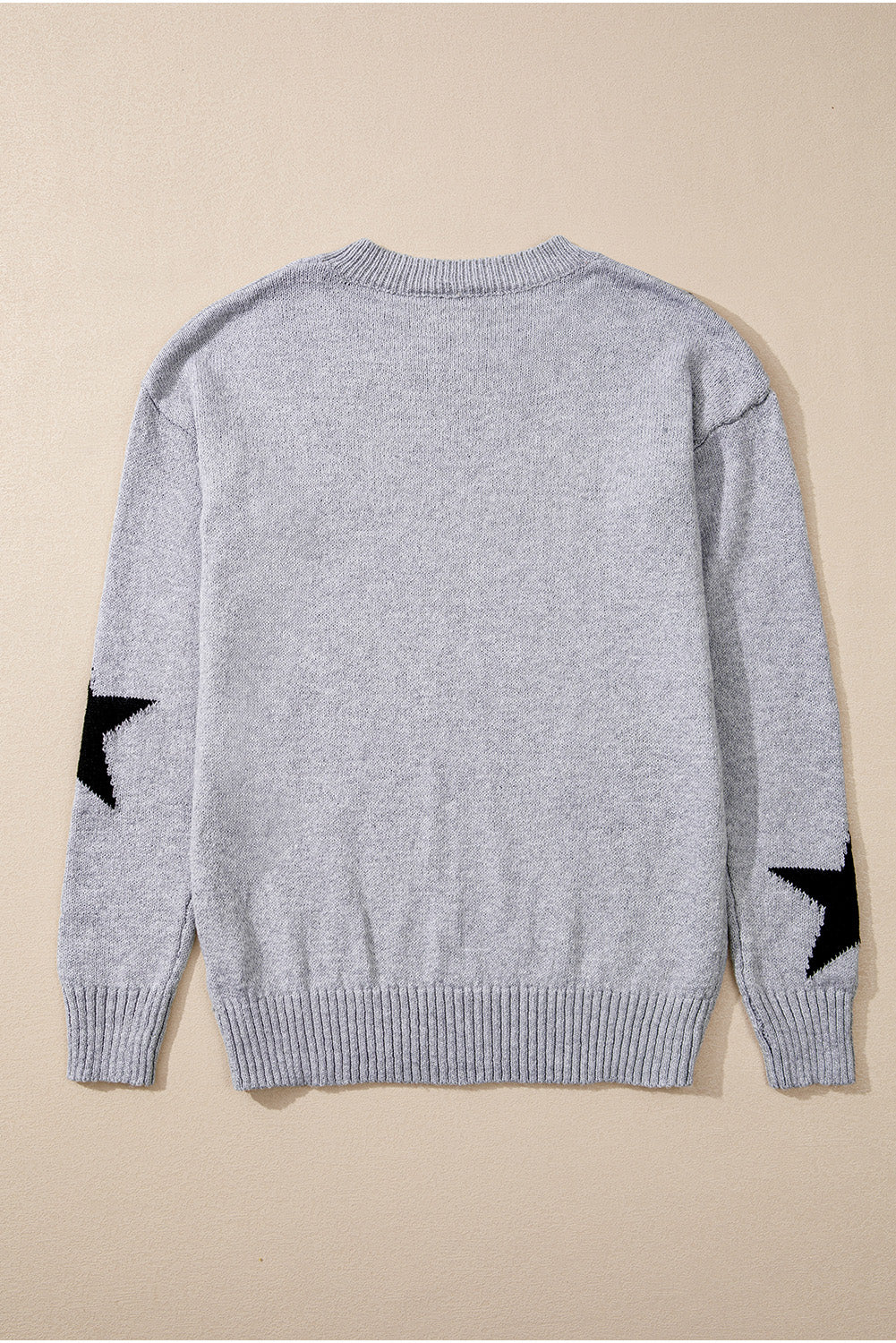 Gray shower with drooping shoulders and star pattern