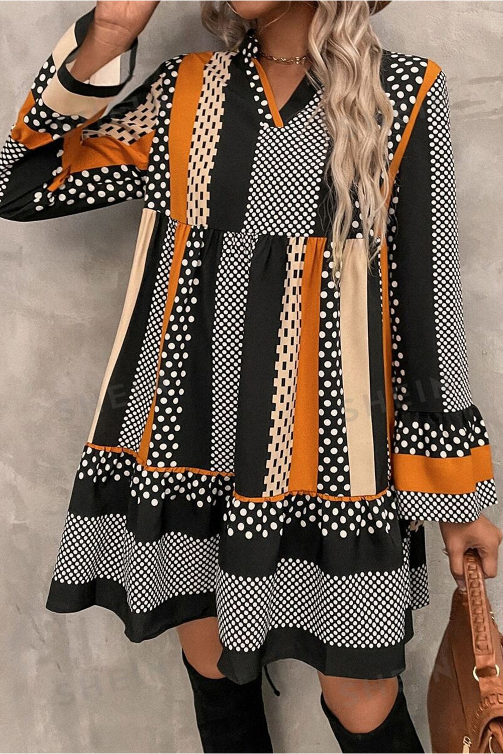 Robe à Imprimés Variés *
