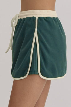 Ensemble pull ample contrasté de couleur Evergreen *