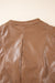 Blouson aviateur coupe slim en similicuir marron uni avec fermeture éclair-A WOMAN WE LOVE